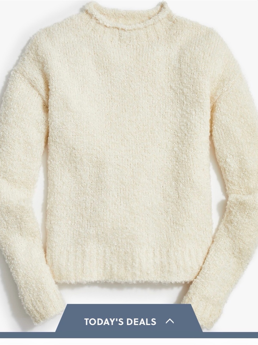 J. Crew Cream Fuzzy Crewneck Sweater